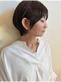 キュートシルエットなボブ/アッシュブラック