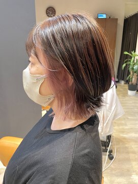 カヌレ 金沢文庫店 【金沢文庫】【韓国ヘア】インナーカラー/ピンクアッシュ