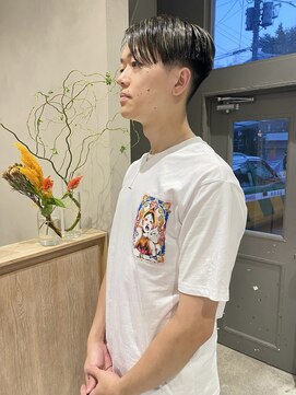 フェンヘアーアイス 中目黒(Fen.hair ici) スーツ短髪ツーブロック束感モテる黒髪流行刈り上げ