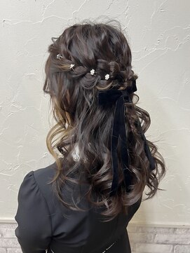 シュリット(schritt) 編みこみ お呼ばれ パーティ ヘアセット エジリ