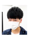 メンズナチュラル束感見た目重ためマッシュ/ショートレイヤー