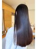 【髪質改善『極み』】シルクの手触り、絹髪ストレート+カット+TR  23300円～