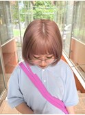 ブリーチカラーピンクベージュ