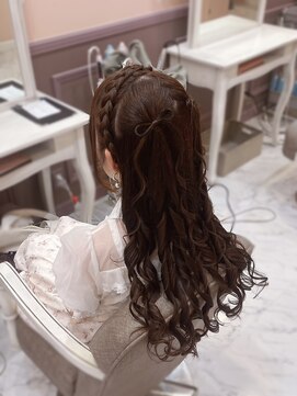 アリエス 渋谷駅西口店(Aries) あみかちゅ髪の毛リボンハーフアップ