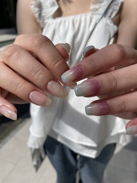 ピークアブー ワン(PEEK-A-BOO ONE) 【持込design】summer nuance nail