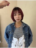ハッシュボブ×チェリーレッド