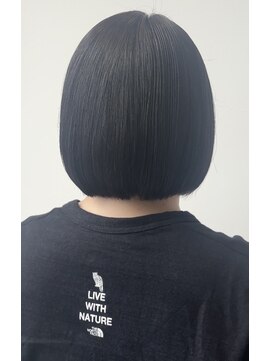 アルファ(Hair Salon alpha) 【大人可愛い×艶感】ミニボブ×アッシュグレー　メテオTR