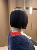 大人の透け感ミニボブ☆髪質改善縮毛矯正☆20代30代
