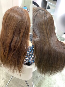 ジーナ 名駅(XENA.) 髪質改善☆乾かすだけでツヤツヤ、サラサラ縮毛矯正２５