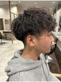波巻きパーマ