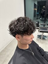 ブラック(BLACK) シャドウパーマ/ラウンドマッシュ