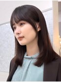 前髪/顔まわり小顔/大人レイヤー/レイヤーカット/丸顔/面長/銀座
