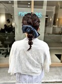編みおろしヘアアレンジ