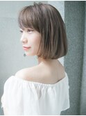 流しバング 切りっぱなしボブ 内巻きスタイリング☆