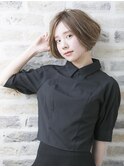 ハイライト×くせ毛風ボブ
