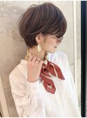 ショート/ボブ【外ハネボブ/アッシュブラウン/】