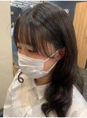 前髮から繋がる顔まわりカット×サイドバング