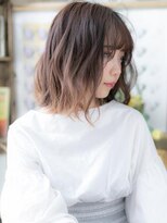 カバーヘア ブリス 志木南口駅前店(COVER HAIR bliss)&nbsp;オンブレ大人ハイライトカラーゆるふわカールa志木20代30代40代