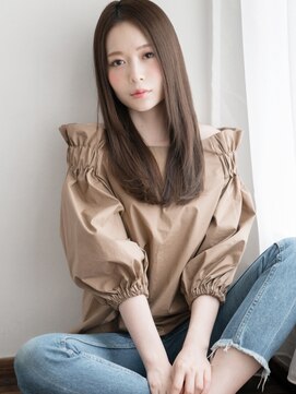 ルル(lulu.) 正統派ツヤ感モーブ☆フェミニンストレート