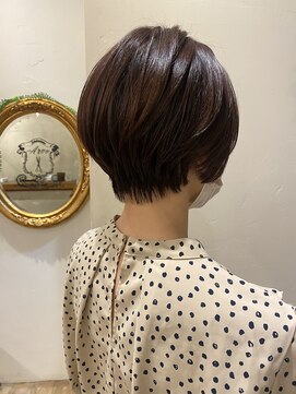 ゴーシェン 津田沼本店(Goshen) ピンクバイオレット×丸みショートボブ