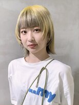 アルバム 池袋(ALBUM)&nbsp;アンブレライエローウルフボブ_チェリーブラウン_79348