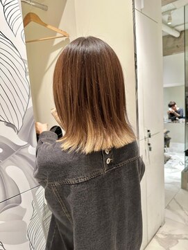 ラミ(L'ami) 艶髪ブラウン×透明感ベージュ/大人デザインカラー