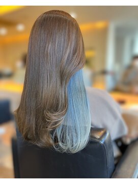 カラーラバー 日吉(color lover) インナーカラー　ブルー/ツートンカラー/20代30代40代