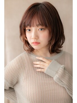 カバーヘア ブリス 上尾西口店(COVER HAIR bliss) フレンチカジュアルイヤリングカラーボブウルフZ上尾20代30代