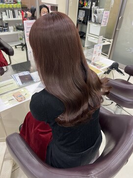 韓国ヘア/美髪/髪質改善トリートメント/艶カラー/ピンクベージュ