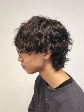 ニアウ 伊勢崎連取店(Niau) ミディアムロングメンズ波巻きツイストスパイラルパーマ