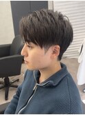 ナチュラルハーフアップバングショート
