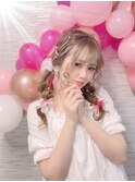 編み込みツインテール♪リボンヘアアレンジ