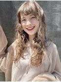 ホワイトグレージュ/ミニウルフ/デジタルパーマ【横浜】