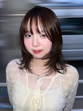 ベレーザ 渋谷(BELEZA) 14375黒髪アッシュワインレッドくびれヘア韓国レイヤーボブ