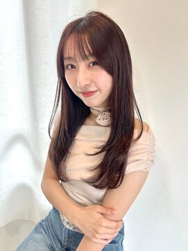 アンニュ(annuy) ブラウンベージュ 顔周りレイヤー 美髪 ロングレイヤー 髪質改善