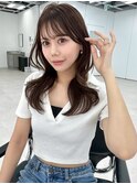 くびレイヤーグレージュエモージュ大人ショート小顔似合わせ