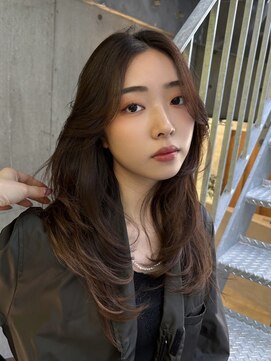 キーチェ 梅田中崎町(keych) レイヤーカット/透明感カラー/ミディアム/大阪梅田/中崎町