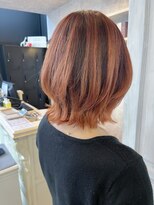 キャアリー(Caary)&nbsp;福山人気ダブルカラーオレンジベージュ立体感カラー20代30代ボブ