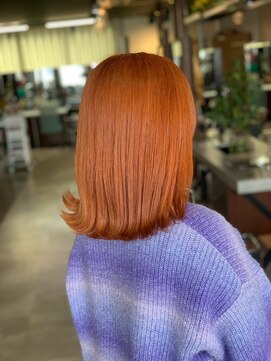 エイム ヘア デザイン 町田店(eim hair design) オレンジカラー/ダブルカラー/外ハネボブ/髪質改善/ツヤ髪