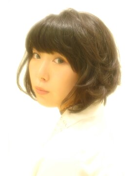 美容室 スタジアム(Stadium) 黒髪ナチュラルボブ