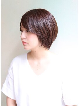 グリーン レーベル 川崎店(Green label) 大人可愛いナチュラル小顔ショートボブ　[カット上手い川崎]