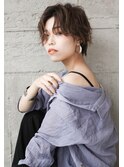 センターパート×大人ショート