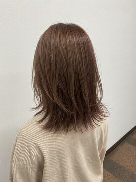 シェノン 梅田(CHAINON) おとな上品×ピンクベージュ×ブリーチ無しダブルカラー