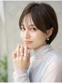 前髪あり小顔ショートボブ20代30代40代【AIN.表参道】川原大地