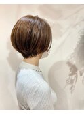 大人可愛いリップラインショートボブ♪