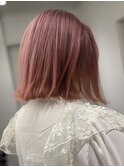 ピンクラベンダー×ボブ＠京橋