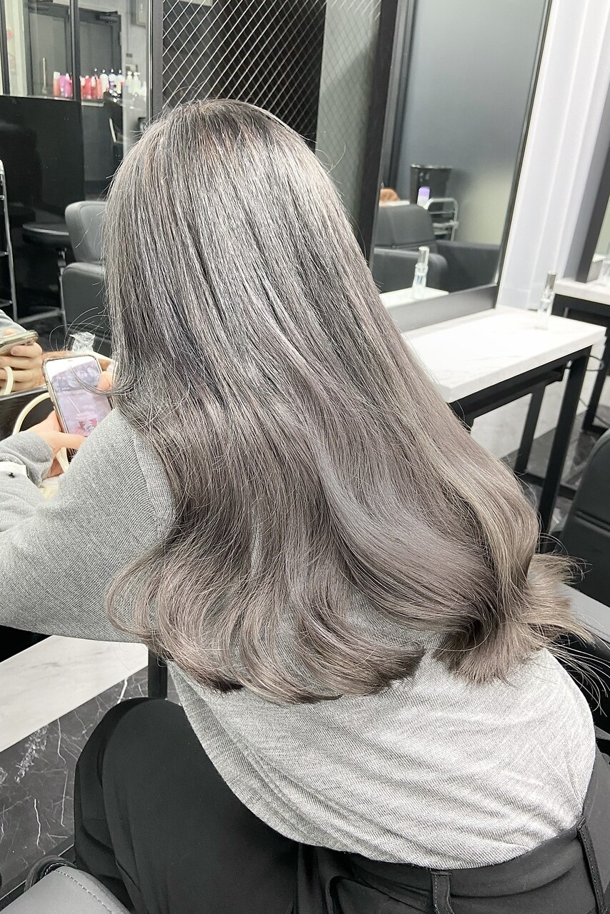 シルバー100本シールエクステ シルバーグレー シールエクステ～ 【Ria 大阪 梅田】：L174203245