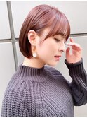 大人ガーリー/チョコレート×前髪/小顔ショート[立川]