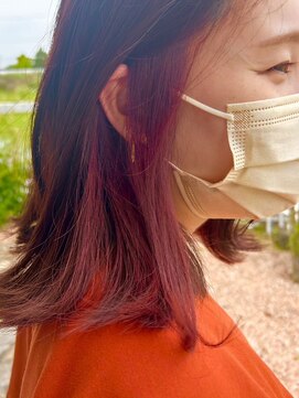 ミューシェレゴ(meauche...lego) インナーカラー★レッド