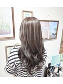 白髪ぼかし×ハイライト